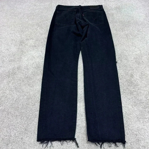 Levi’s Jeans Wedgie Black Distressed Pockets Women’s Size 25 - Picture 10 of 12